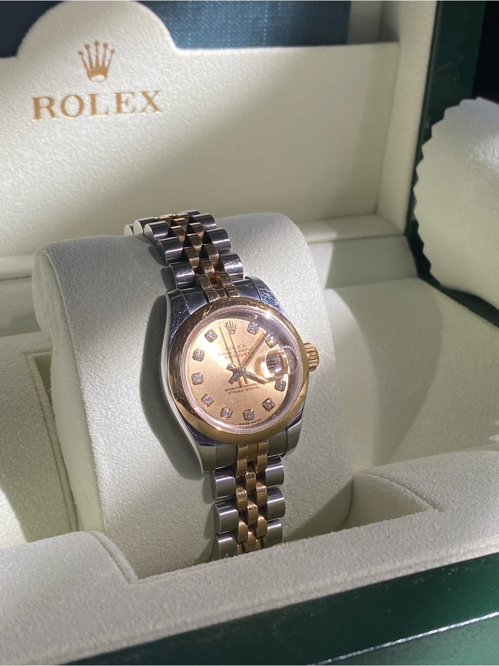 Rolex Two-Tone Gold Dial Ladies' Jubilee Bracelet Watch